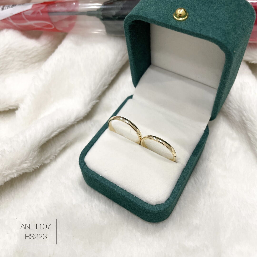 Aliança Abaulada Clássica 2mm Dourada